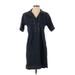 Lauren by Ralph Lauren Casual Dress - Shirtdress: Blue Dresses - Women's Size 5