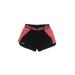 Under Armour Athletic Shorts: Red Color Block Activewear - Women's Size X-Small