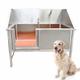 Stainless Steel Dog Cat Washing Station,Dog Grooming Tub,Pet Dog Bathing Station,Dog Tub,Dog Washing Station,Dog Bathtub for Large,Medium & Small Pet,Washing Sink for Home(Size:40in/100cm)