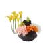 Cuiynice Artificial Flowers Artificial Silk Flower Faux Flowers Bouquets with Vase, Artificial Bonsai for Indoor Greenery Tabletop Wedding Decorations(Multicolor) Flowers for Decoration