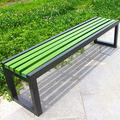 ZRBDDEF Outdoor bench,2-Person Garden Benches for Outdoors,All-Weather Garden Bench metal bench outdoor,Slatted Seat,without backrest,weather proof,steel frame,for Garden, Porch, Backyard and Park