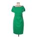 Vince Camuto Casual Dress - Sheath: Green Solid Dresses - Women's Size 10