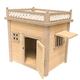 Kennels Outdoor Waterproof Dog House Anti-corrosion Wooden Dog Cage Washable Pet Supplies Detachable Cat House Gift Dog Houses (Brown 66x85x80cm)