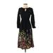 Old Navy Casual Dress: Black Floral Motif Dresses - Women's Size X-Small