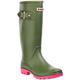 wealsex Women Knee High Wellies Waterproof Ladies Slip On Wellington Boots Long Shaft Welly Rain Boots Anti Slip (Green,6.5 UK=Label 41)
