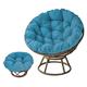 Papasan Chair Cushion, Round Shape Thick Chair Cushion, Comfortable And Soft, Hanging Chair Cushion, Garden Chair Cushion, Hanging Chair Cushion For Wicker Chairs (Color : Blue, Size : 80x80cm)