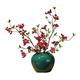 Artificial Flowers Bouquets Ceramic Vase Zen Artificial Plant Decoration Flower Arrangement Suit Artificial Flower Autumn Indoor Home Decoration Fake Faux Flower Plants Centerpieces Table Decor