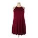Feiersi Casual Dress - Fit & Flare Halter Sleeveless: Burgundy Solid Dresses - New - Women's Size 2X
