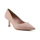 Dune Ladies Women's Anastasia Mid Heel Court Shoes Size UK 6 Blush Flared Heel Court Shoes