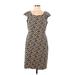 Tahari by ASL Casual Dress - Sheath: Brown Zebra Print Dresses - Women's Size 12