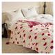 VAUNDY High Weight Integrated Knitted Towel Embroidered Skin-Friendly Blanket Four Seasons Blanket,Duvet Cover Set