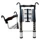 Ladder,Outdoor Ladders,Telescopic Ladder,Telescopic Extension Ladder with Hooks, Multi-Purpose Aluminium Portable Ladder for Home Office Warehouse Building Use, Load 150Kg,1.4M/4.6Ft,1.4M/4.6Ft (4.4