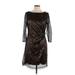 Tahari by ASL Cocktail Dress: Brown Dresses - Women's Size 10