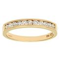 Naava Women's 9 ct Yellow Gold Third Carat Diamond Channel Set Eternity Ring