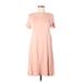 Forever 21 Contemporary Casual Dress - Midi: Pink Solid Dresses - Women's Size Large