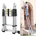 YDYUMN Outdoor Ladder,Ladders，Telescopic Ladder,Multi-Purpose DIY Aluminum Alloy Portable Folding Extendable Extension Multi-Purpose Ladders,8.20Ft/5M=2.5M+2.5M,8.20Ft/5M=2.5M+2.5M needed