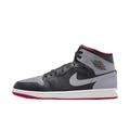 Nike Air Jordan 1 Mid Men's Shoes Black/Cement Grey-Fire Red DQ8426 006, Black/Cement Grey-fire Red-white, 10.5 UK