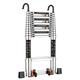 Ladders Telescopic Ladder，Extension Ladder， Telescoping Ladders Telescoping Ladder Aluminum Extension Folding Ladder, Portable Heavy Duty Multi-Purpose Telescopic Ladder with Slip-Proof Feet and Hoo
