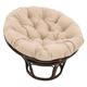 ROUYA Circular Papasan Cushion, Swing Hanging Basket Cushion, Waterproof Hanging Chair Cushion, Hammock Cushion, Garden Sofa (Color : Khaki, Size : 90x90cm)