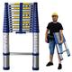 Extendable Aluminum Telescopic Ladder/Telescoping Telescopic Extension Ladder 8M/ 7M/ 6.2M/ 5M/ 4M/ 3.8M/ 2.6M Long, Aluminum Extendable Ladder For Home Rooftop Rv Attic Outdoor Work, Load 1 (3.4m/