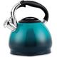 Whistling Kettle 3L Gradient Color Stovetop Kettle Pot Induction Whistling Tea Kettle 304 Stainless Steel Stovetop Tea Kettle Stainless Steel Kettle (Color : Blue, Size : 3L)