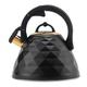 Stove top Kettle Stainless Steel Whistling Kettle Light Luxury Black Whistle Kettle Compatible Gas Stoves Induction Cookers 3l/101.4oz Tea Kettle