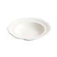 IMEITE Party Supplies Ceramic Dinner Plate Round Deep Plate Home Embossed Pattern Restaurant Cafe Salad Plate Pure White Soup Plate Party Plates (Size : M)
