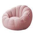 DESAV Bean Bag Chair Cover (No Filler) for Teens And Adults, Stuffed Animal Storage Round Soft Fluffy Teddy Fleece Lazy Sofa Beanbag Cover for Living Room Furniture,Pink