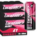 Lucozade Alert Energy Drinks - RRP Price Marked (36x500ml Cherry)