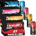 Lucozade Alert Energy Drinks - RRP Price Marked (36x500ml 3 Flavours Assorted)