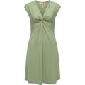 Jerseykleid RAGWEAR "Comfrey Solid" Gr. XXL (44), Normalgrößen, grün (hellgrün) Damen Kleider Strandkleider stylisches Sommerkleid mit tiefem V-Ausschnitt