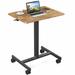 Creationstry Small Mobile Rolling Standing Desk Rolling Desk Laptop Computer Cart, Steel | Wayfair KK-MX-24030489