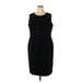 Jessica London Casual Dress - Sheath: Black Solid Dresses - Women's Size 20