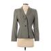 Ann Taylor Wool Blazer Jacket: Gray Jackets & Outerwear - Women's Size 4 Petite