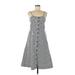 Universal Thread Casual Dress - Midi: Gray Checkered/Gingham Dresses - Women's Size Medium