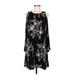 Beige by ECI Casual Dress: Black Baroque Print Dresses - Women's Size Medium