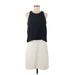 DKNY Casual Dress - Popover: Black Color Block Dresses - Women's Size 6