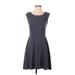 Bailey 44 Casual Dress - Shift: Gray Solid Dresses - Women's Size Small