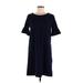 J.Crew Factory Store Casual Dress - DropWaist: Blue Solid Dresses - Women's Size Medium