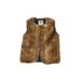 OshKosh B'gosh Faux Fur Vest: Brown Jackets & Outerwear - Kids Girl's Size 6