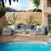 Cannes Deluxe 8 Piece Sunbrella Outdoor Patio Sofa & Club Chair Set - 96" W x 31" H x 33" D