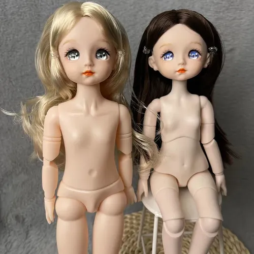 Neues Anime Gesicht mit mehreren Haarfarben 30cm Puppe 1/6 bjd Puppe oder Puppen kopf Spielzeug für