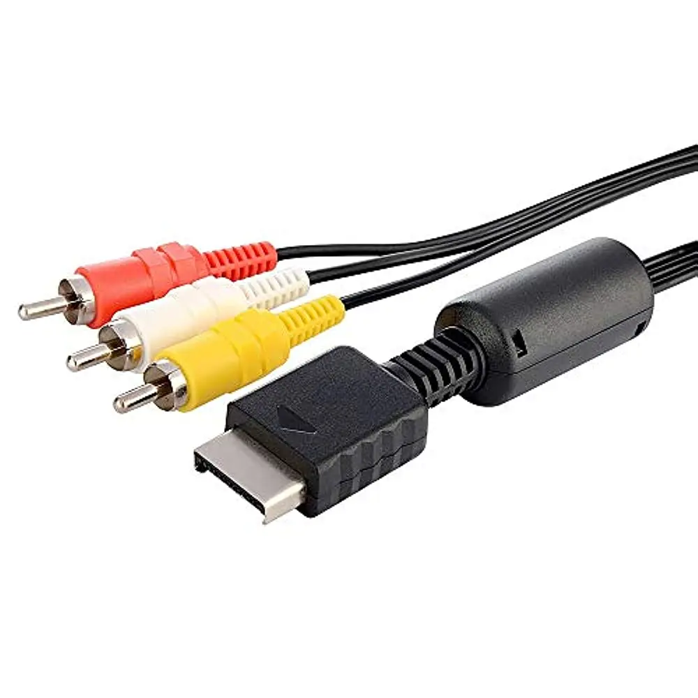 Verbindungskabel RGEEK PS2 PS3 AV zu RCA Verbundkabel für Sony Playstation 2 PS3 (6 Fuß) kann auf TV/Monitor angezeigt werden