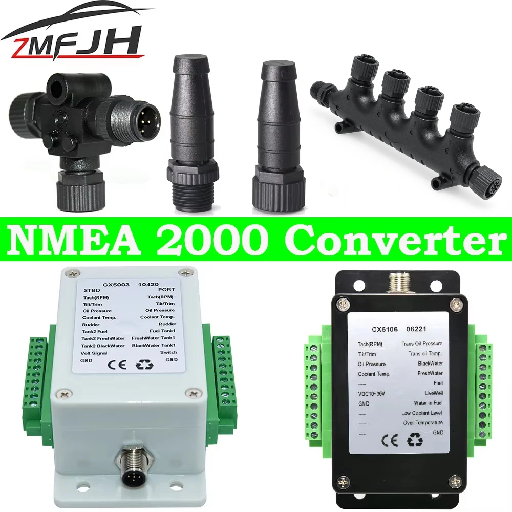 NEUER NMEA 2000 Multifunktionskonverter/N2K-Konverter Single/Dual Bis zu 13-18 Sensoren Signal für Boot Yacht Marine Konverter Image