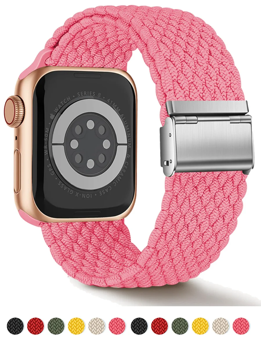 Armband für Apple Watch Ultra Band 49mm 45mm 44mm 40mm 41mm 42mm 40mm geflochtene Solo Loop Correa Armband Serie 8 9 7 3 5 se 6 4 2 Image