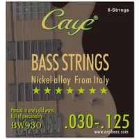 CAYE BW Serie 4/5/6 Pcs Bass Saiten Sechseckigen Stahl Core Draht Bass Saiten Saiten Instrument
