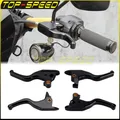 2x Motorrad Chrom Schwarz Bremse Kupplung Hebel Griff Hebel Für Harley Softail Low Rider FXLR FXLRS