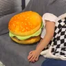 1pc realistische Burger Kissen Kissen-Spaß Streich Geschenk Cheeseburger Kissen große Plüsch