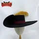 Chapeau de mousquetaire espagnol avec plume chapeau en laine infperform impérial Puss Cosplay