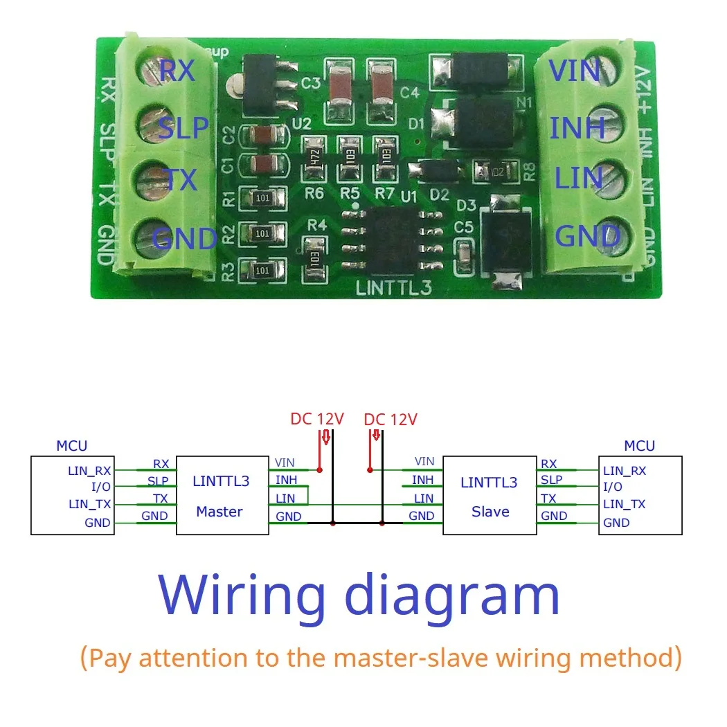 TTL UART zu LIN Can Bus Konverter Datenanalysator TJA1020 K_LINE Datumsbus TJA1021 Chip LINTTL3 für Kommunikationsüberwachung Image